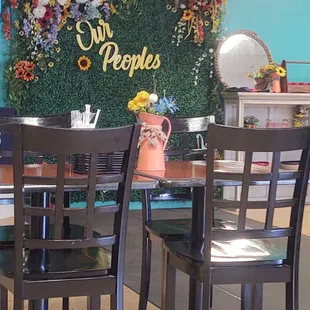 Inside this ocean view eatery