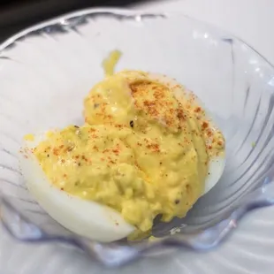 Deviled eggs served daily