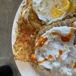 Country Fried Steak &amp; Eggs