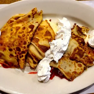 Strawberry crepes