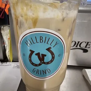 Iced caramel coffee