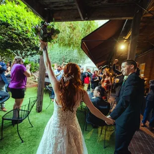 Cocktail hour/lower courtyard