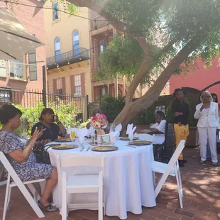 Beautiful day in the courtyard