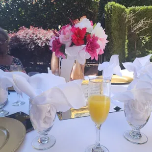 The table settings were beautiful.