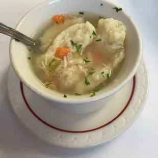 Chicken and dumpling soup. Delicious!