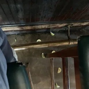 Floor sitting at bar