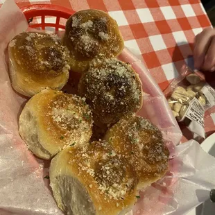 Garlic knots (best thing on the menu besides pizza)