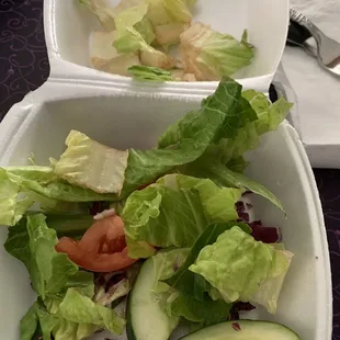 I won't be back. This salad was disgusting and I had to throw it away. The eggplant and pasta was stingy for $14. Disappointing