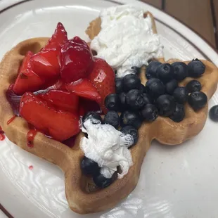 Texas flag waffle