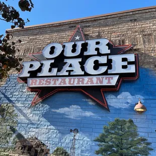 the front of the restaurant