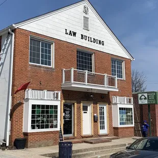 View of the building from the street.