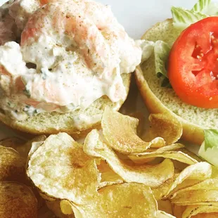 Jumbo Shrimp Salad Sandwich in Buttery Brioche Lunch