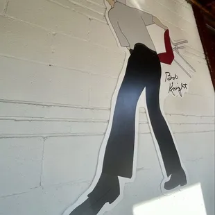 Huge mural coming down the stairs