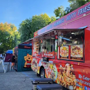 a red food truck