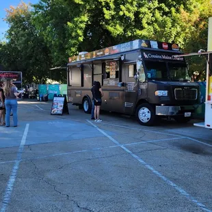 food trucks parked in a parking lot