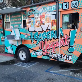a colorful food truck