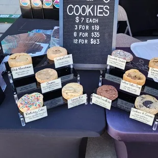 cookies on display