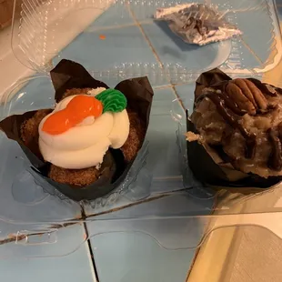 Carrot cake and German chocolate flavors