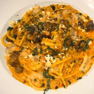 Shrimp Bucatini Diablo