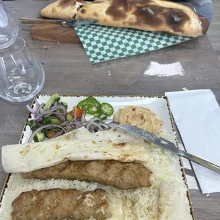 Chicken Lula Kebab &amp; Beef Shawarma