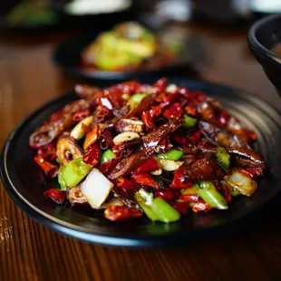 Pork Intestine with Green Pepper