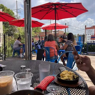 Upstairs patio Sunday AM