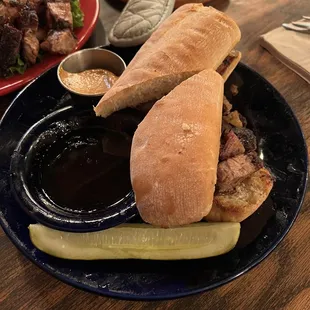 Bob&apos;s burnt end French did sandwich