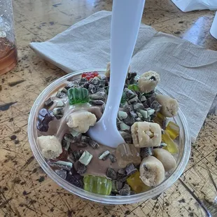 Three toppings single scoop only $3.75