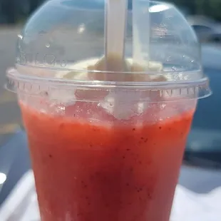 Strawberry lemonade float, their flavor of the week
