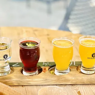 a flight of beers