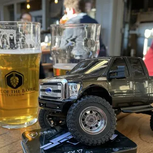 Big beer tiny truck