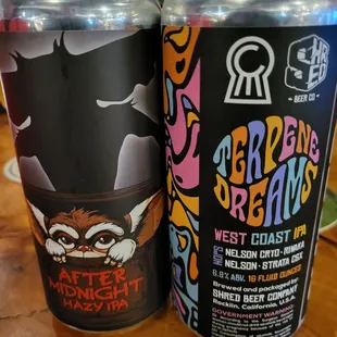 Couple cans for here, couple to go for later