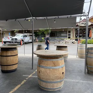 Outside drinking cider