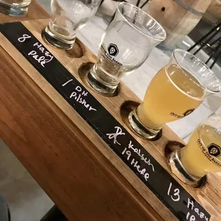 Flight of beers