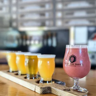 a flight of beers
