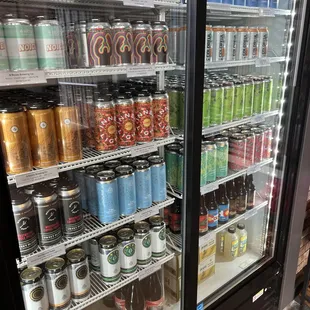 a refrigerator full of beer