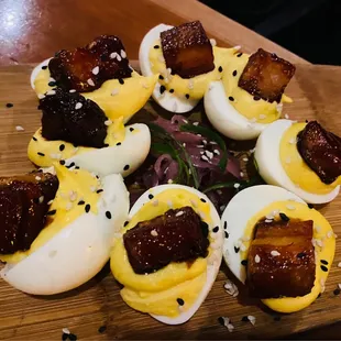 Thai Pork Belly Deviled Eggs