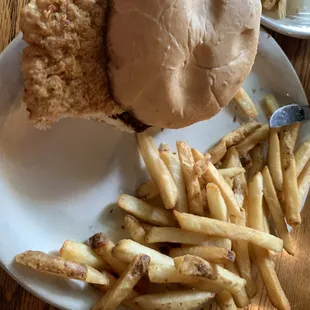 Pork tenderloin and fries