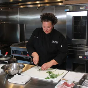 Chef Jaime prepping for a cooking class