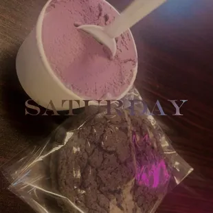 Ube gelato &amp; Ube cream pie