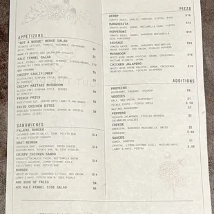 Menu, May 2024