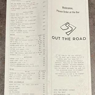 Menu, May 2024