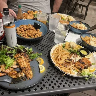 Allllll the food once we had 2 helpings of everything!  Needless to say: we have dinner covered for tomorrow!