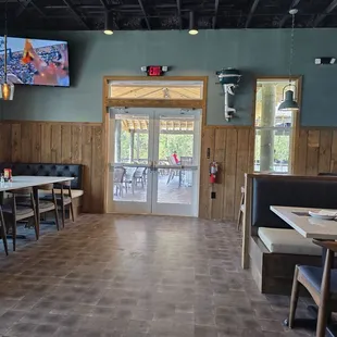 Looking towards the outside bar.