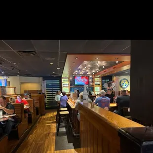 people sitting at the bar