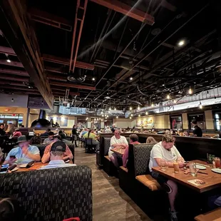 people sitting at tables