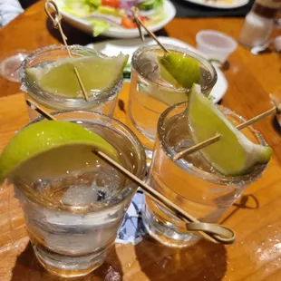 Tequila shots for the "see you later" toast