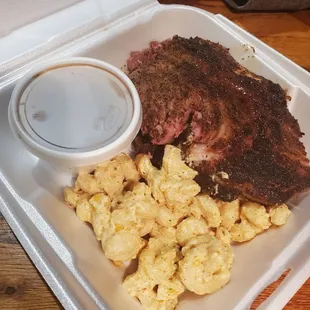 Prime rib and steak house mac and cheese.