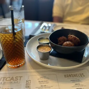 Hush puppies, iced tea... beware, paper straws!