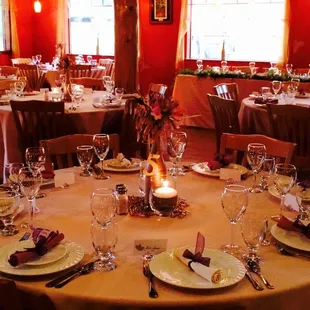 Dining room set up